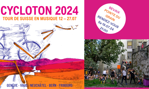 Cycloton 2024 - Tour de Suisse en Musique @ Pointe du Grain