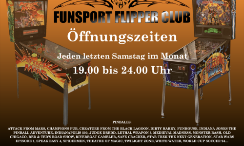 Flippern im Funsport Flipper Club