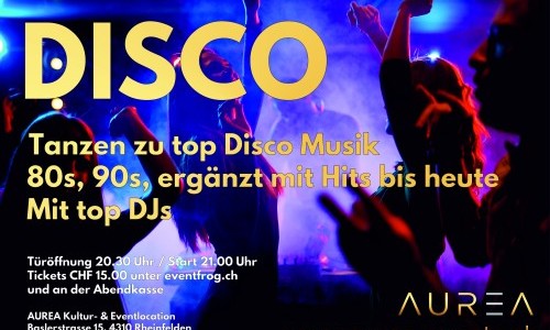 Disco mit Sound der 80s, 90s ergänzt mit Sound der 00s bis heute